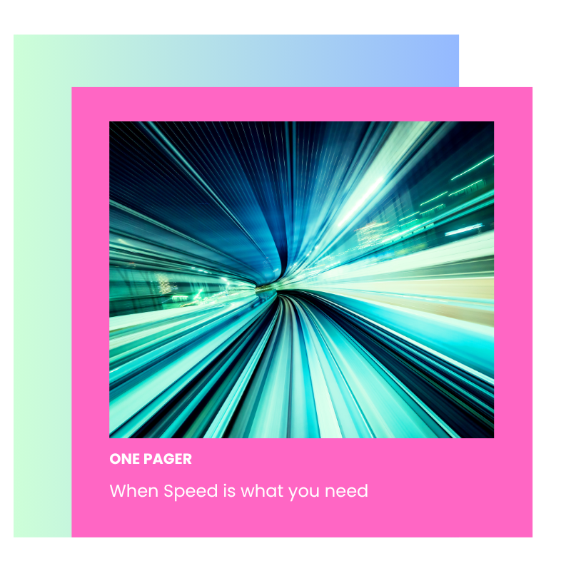 Aplos Analytics one pager - when speed is what you need