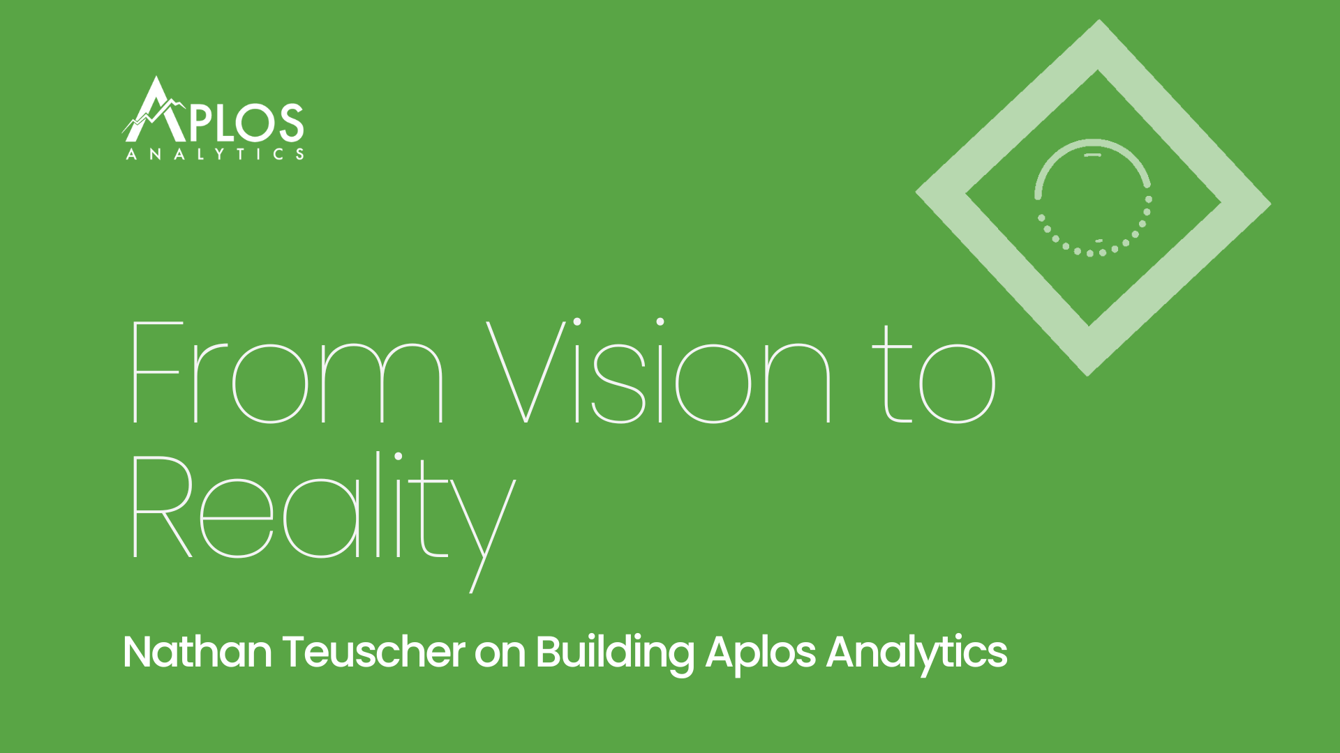 Aplos Analytics - From vision to reality - Aplos NCA